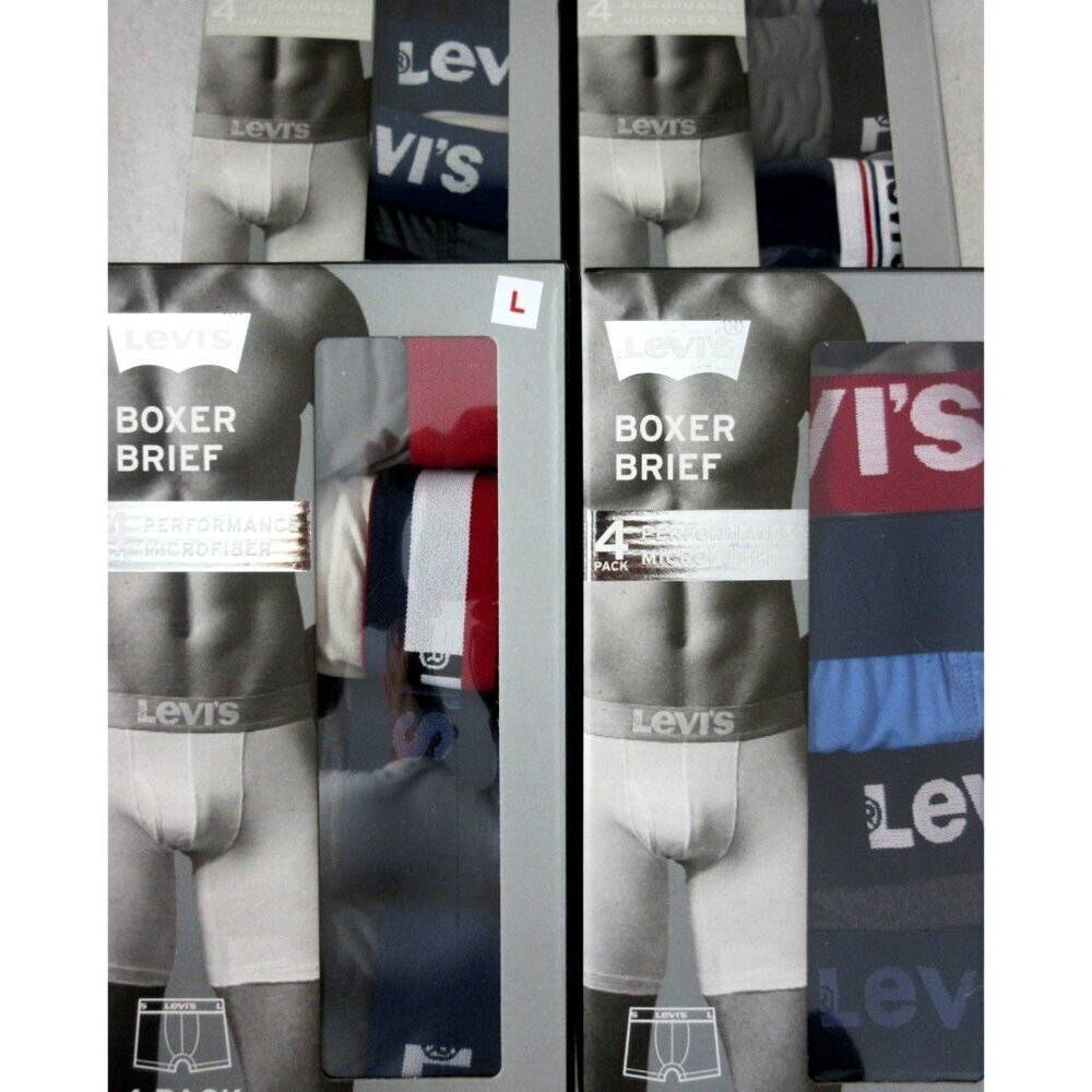 Levi's Men's Performance Microfiber 8 Pack Boxer Briefs Assorted Colors NIB - Picture 2 of 7